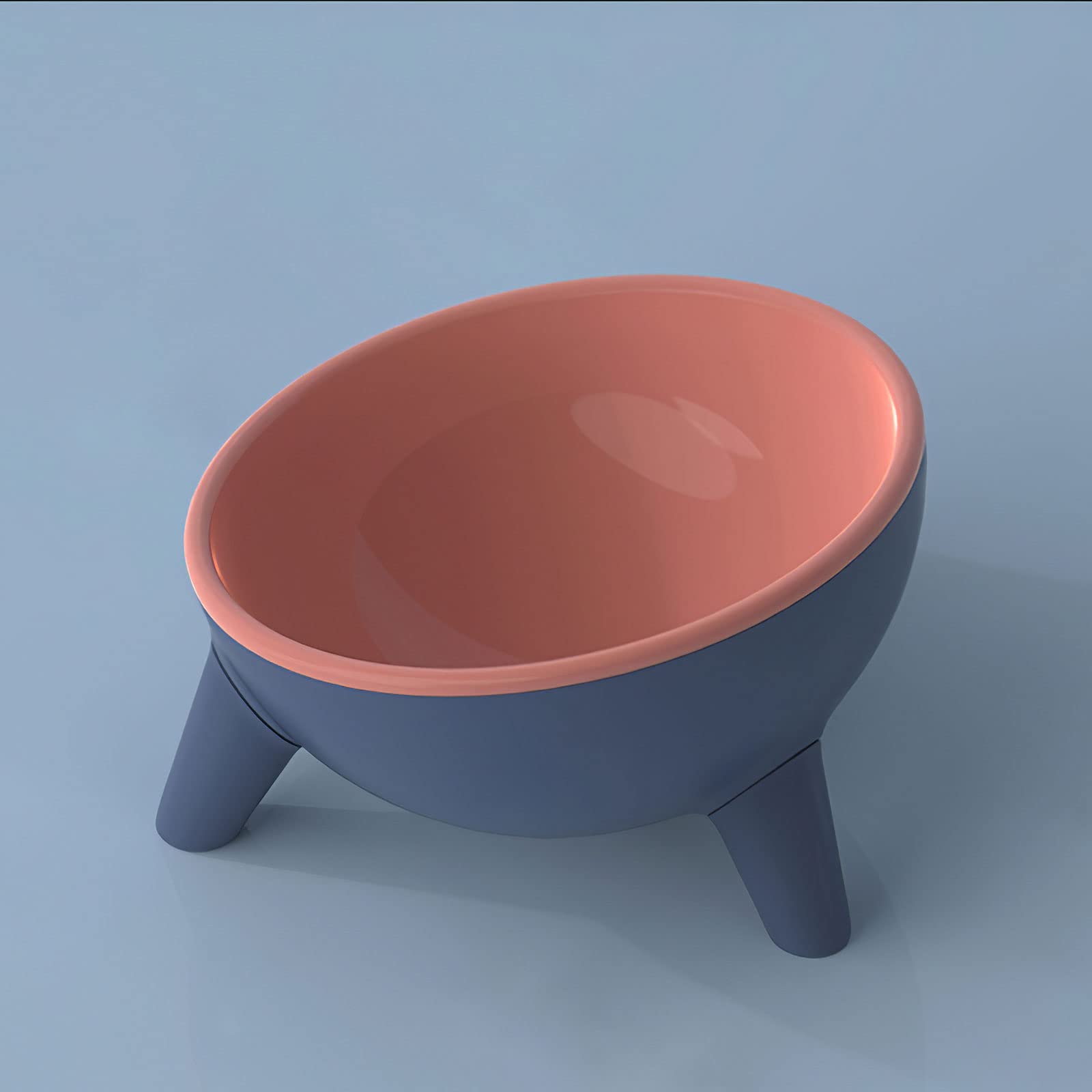 Bysonice 350ML Raised Cat Food Bowl - 15 Degree Tilted Elevated Pet Dish with Anti-Spill Design & Cervical Spine Support - Perfect for Cats, Small Dogs, and Pets with Joint Issues (Ideal for Mealtime Comfort & Digestion)