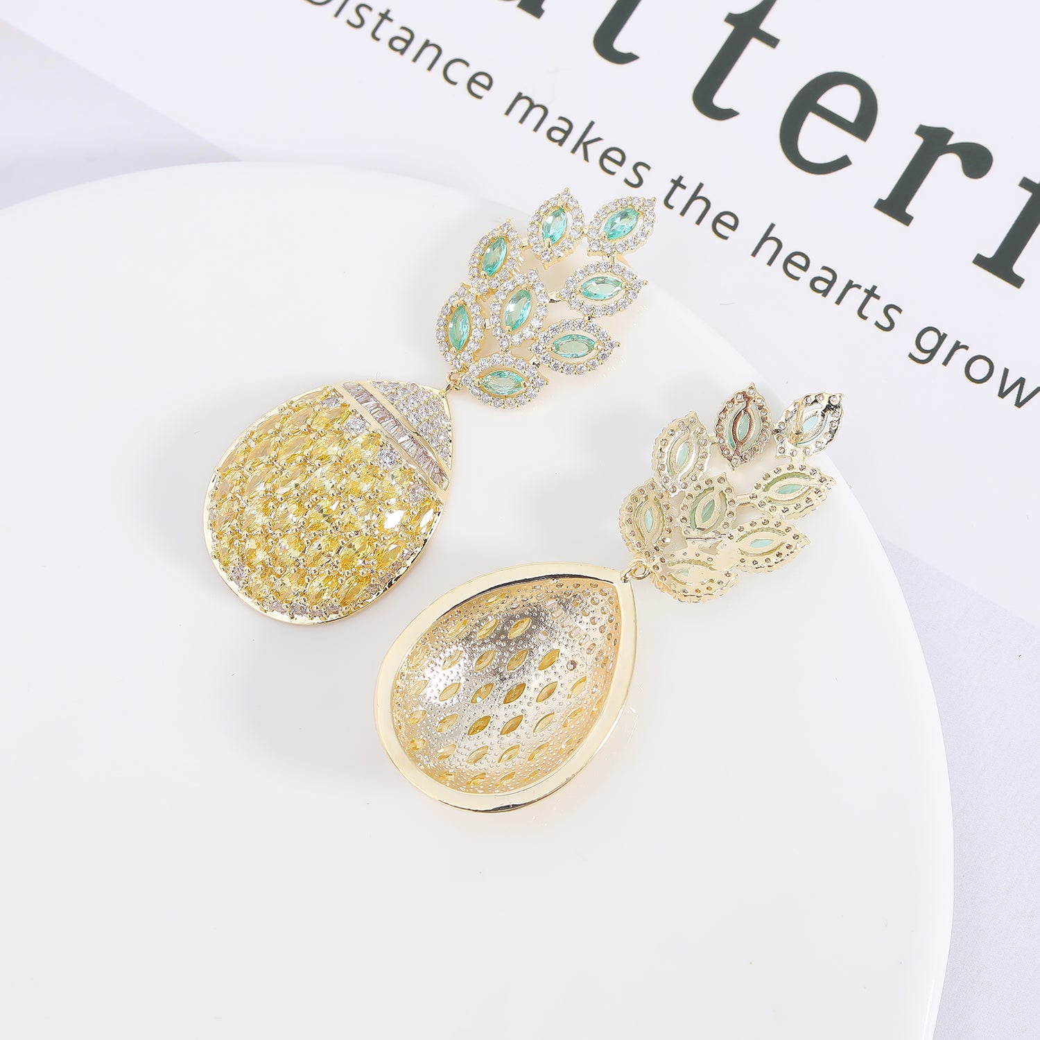 Stylish Cubic Zirconia Pineapple Stud Earrings for Women - Elegant Wedding, Party & Bridal Jewelry Gift - Perfect for Beach Weddings, Tropical Theme Parties & Summer Fashion Accessories