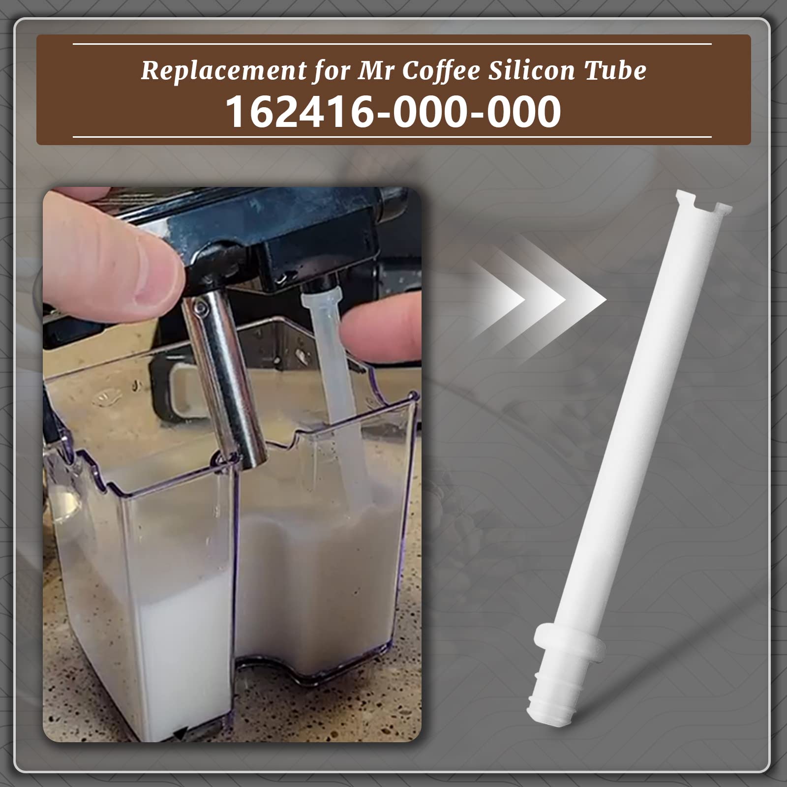 Replacement Silicone Tube for Mr Coffee BVMC-ECMP1000 Espresso Maker - Durable Food-Grade Hose - Perfect for Coffee Machine Maintenance & Repair