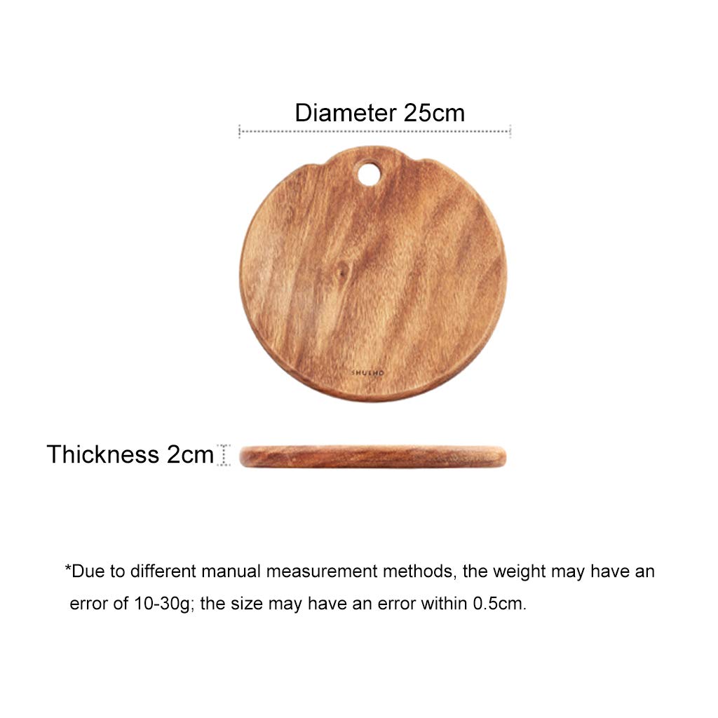 Premium Black Walnut Round Cutting Board - 10