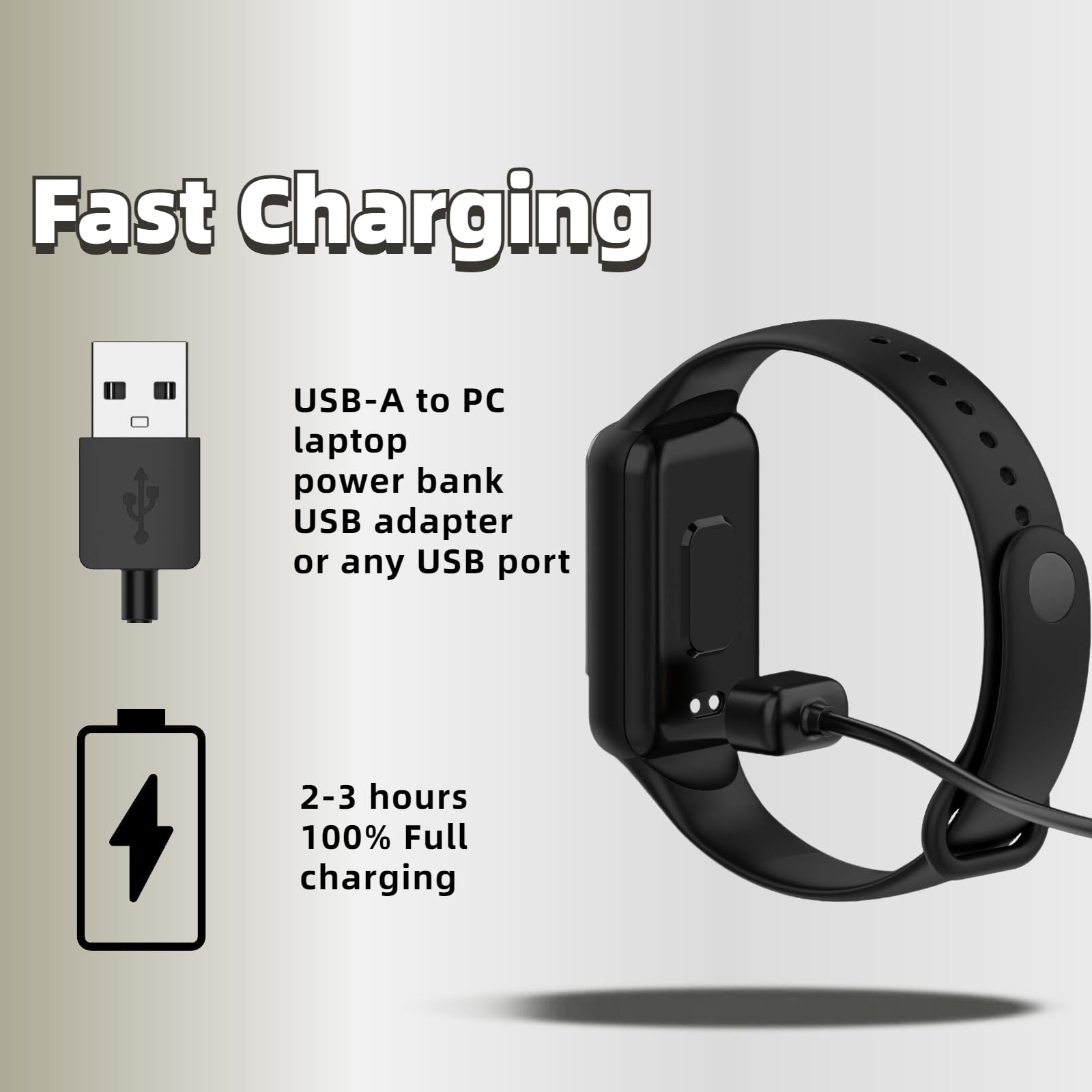 Original Title: Compatible with Amazfit Band 7 Charger Cable,Replacement Charging Cable Magnetic USB A Charger 3.3ft/1M Optimized Title: Amazfit Band 7 Replacement Charger Cable - Magnetic USB A Charging Cable (3.3ft/1M) - Compatible with Amazfit Band 7 - Perfect for Home, Office & Travel Use