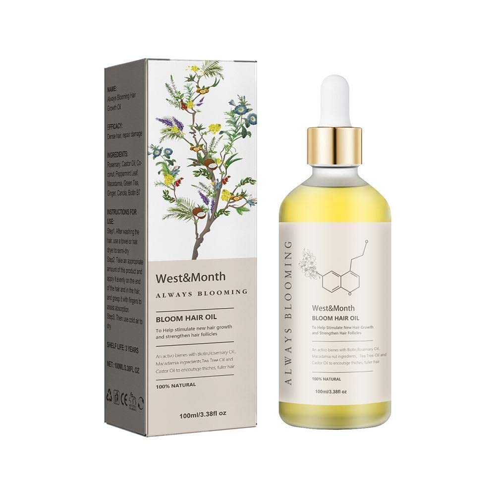 100% Pure Rosemary Essential Oil for Hair Growth - 100ml Natural & Refreshing Scalp Treatment - Promotes Thicker, Stronger Hair - Perfect for Aromatherapy, Massage & DIY Beauty Recipes