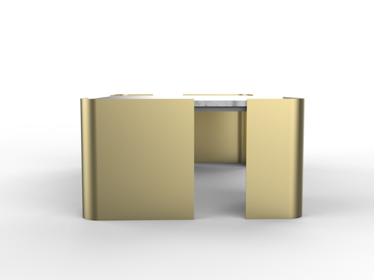 Modern Gold Coffee Table - Elegant & Stylish Living Room Centerpiece for Home Decor, Office, or Lounge