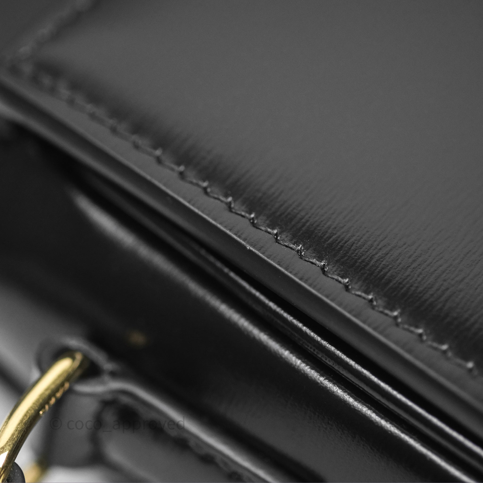 Celine Teen Triomphe Bag in Shiny Black Calfskin Leather - Luxury Crossbody Purse for Women, Perfect for Date Night & Evening Events