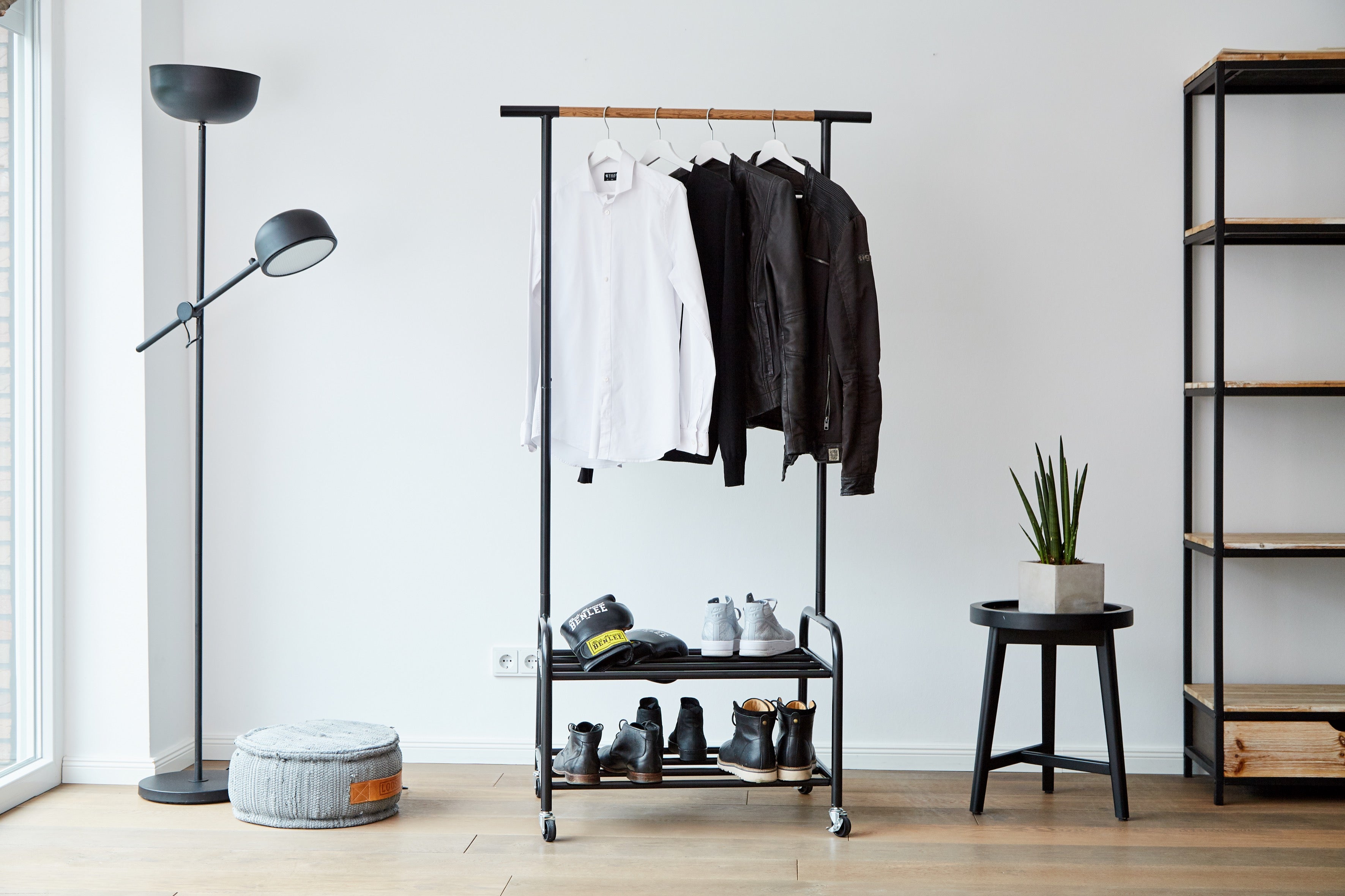 LOFT Garment Rack - Sturdy Clothes Rack for Hanging Clothes, Drying Rack, Wardrobe Organizer | Perfect for Bedroom, Closet, Laundry Room & Small Space Storage