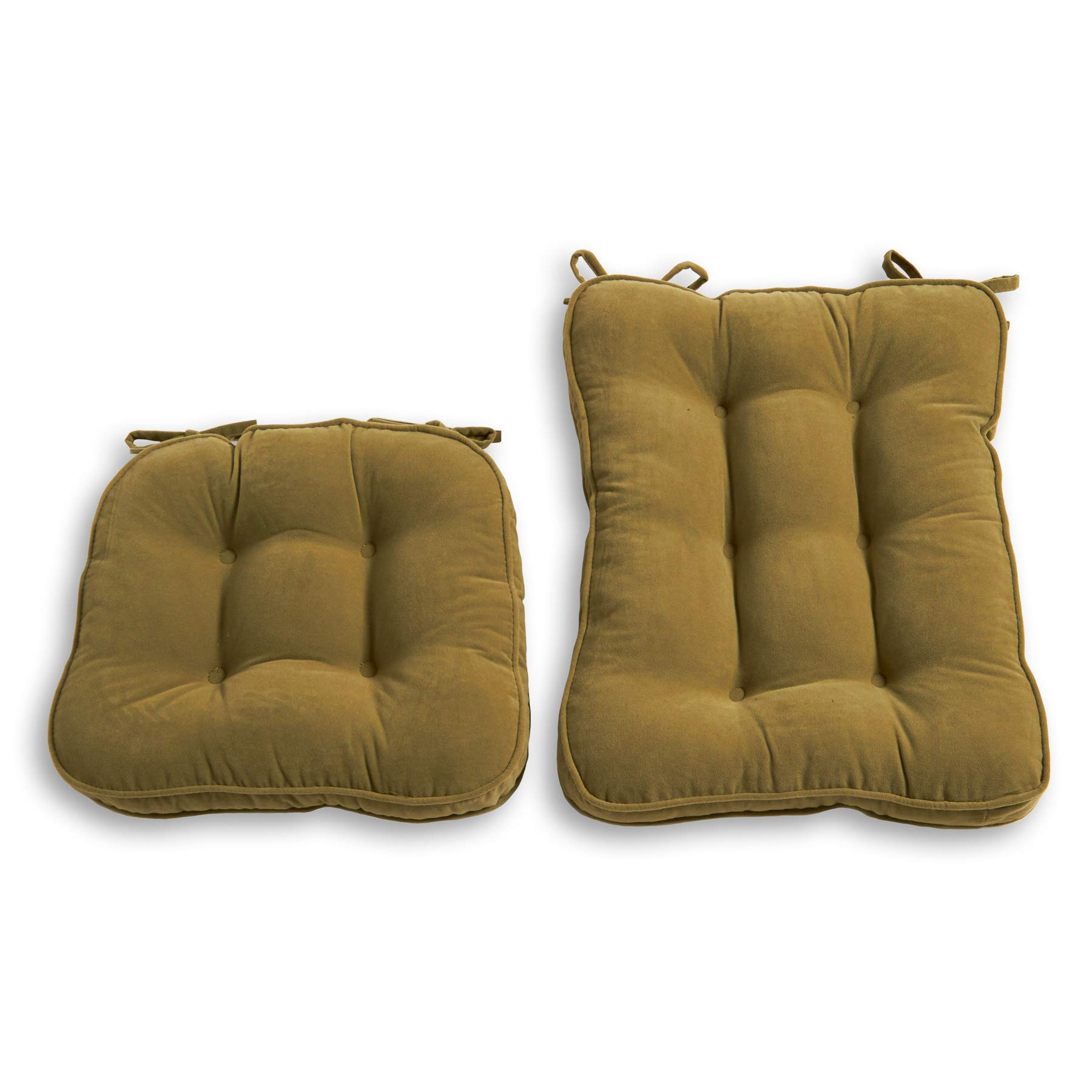 Premium 2-Piece Rocking Chair Cushion Set for Patio & Porch - South Pine Hampton Style in Moss Green - Comfortable Outdoor Furniture Cushions for Porch Swings, Rocking Chairs & Garden Seating