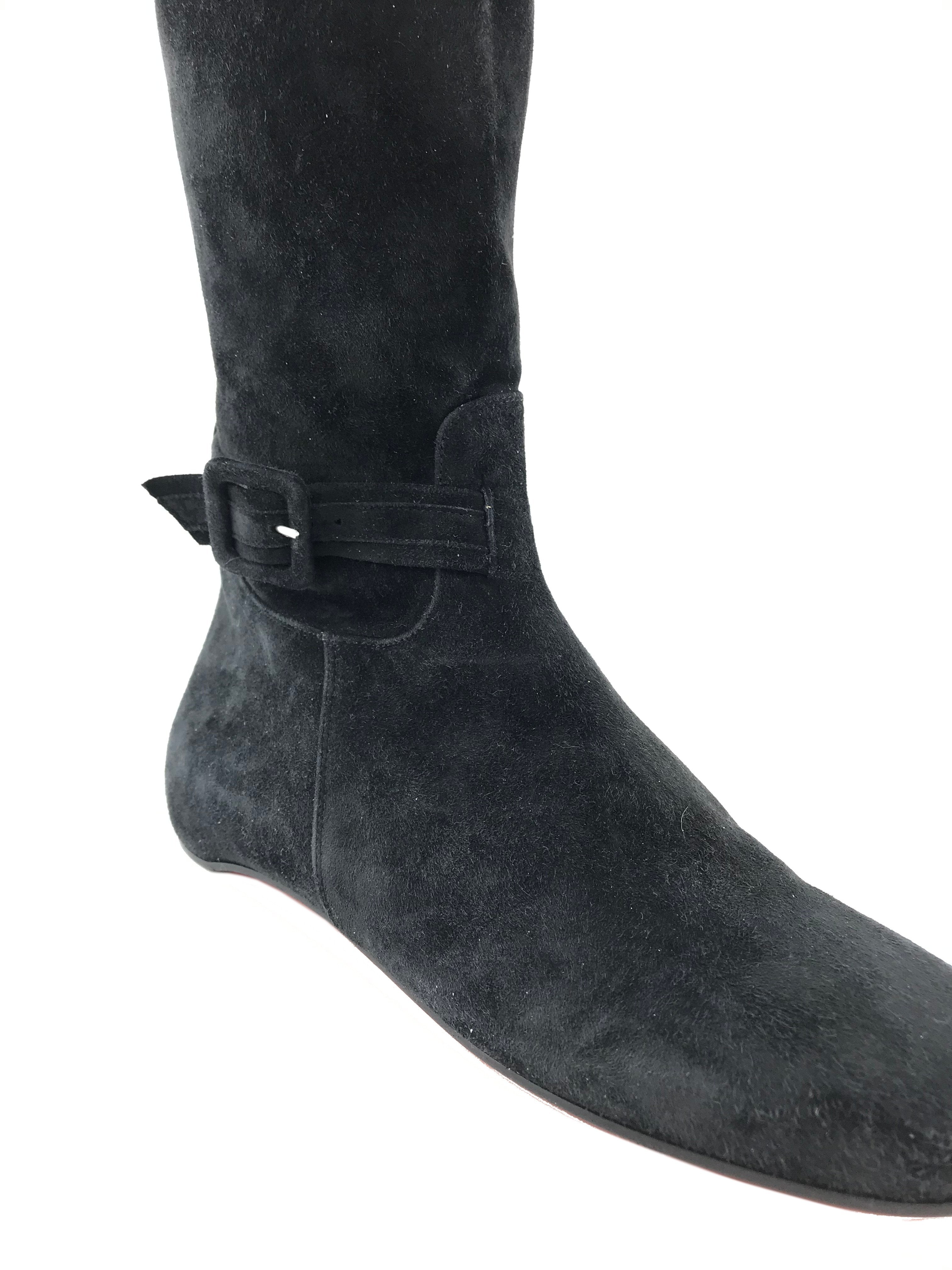 Christian Louboutin Women's Suede Mid-Calf Boots - Size 8 US | Luxury High Heel Ankle Boots for Women | Perfect for Evening Parties, Date Nights & Office Wear