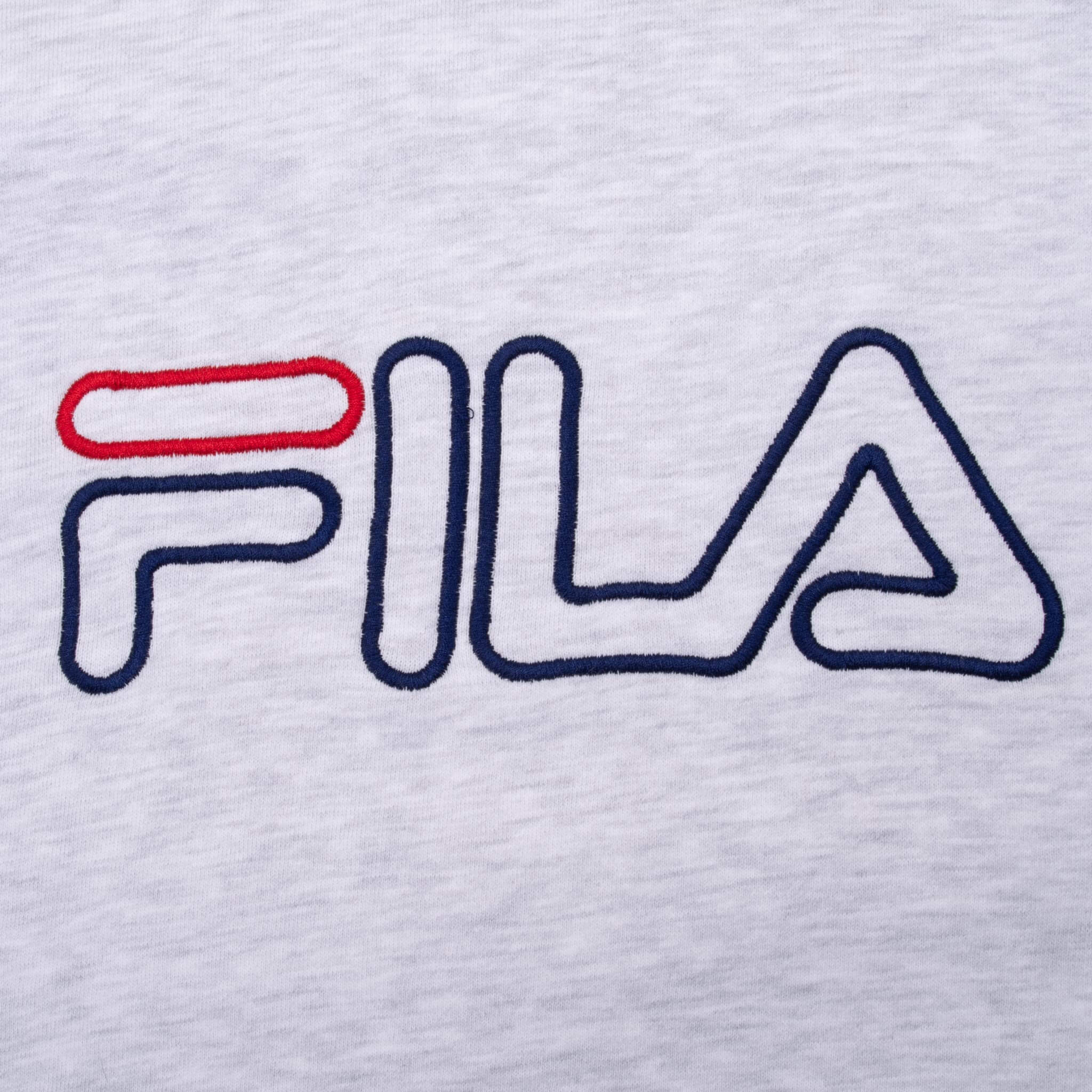 Vintage Fila Embroidered Grey Sweatshirt 1990s XL - Retro 90s Streetwear for Men & Women | Perfect for Casual Wear, Gym, and Urban Fashion