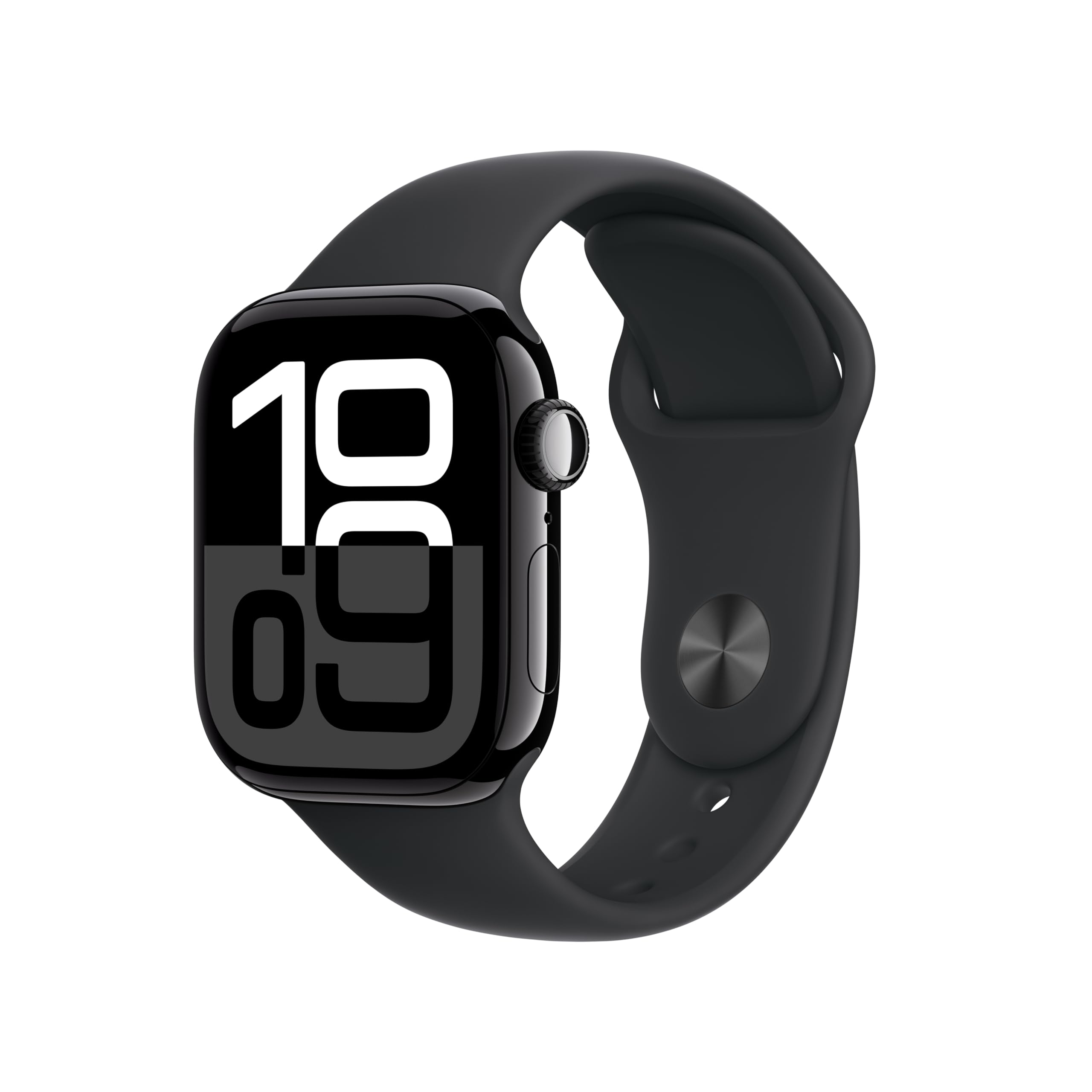Apple Watch Series 10 (GPS 42mm) - Jet Black Aluminum Case with Black Sport Band, Fitness Tracker, ECG App, Always-On Retina Display, Water Resistant Smartwatch for Men & Women - Perfect for Running, Swimming & Daily Activity Tracking