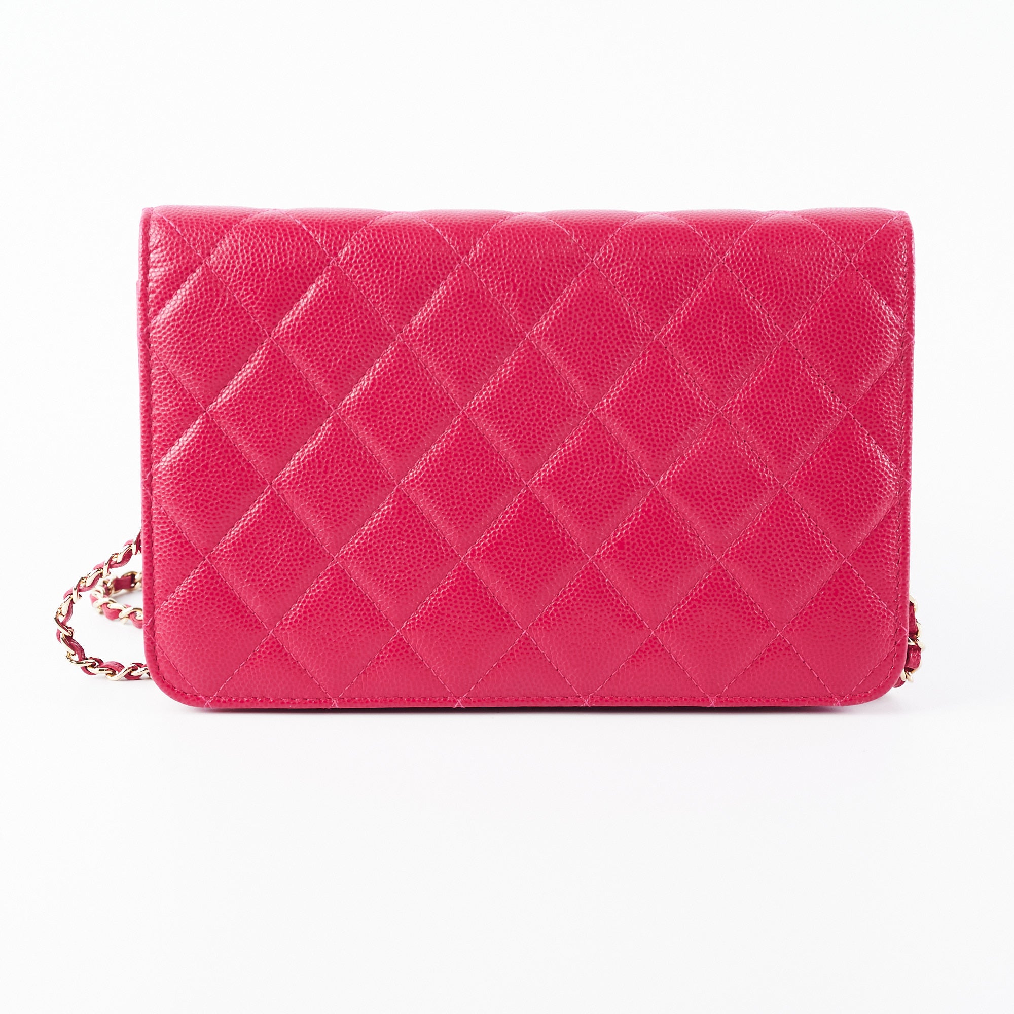 Chanel Caviar Leather Wallet on Chain WOC - Pink Crossbody Bag for Women | Perfect for Parties, Dates & Everyday Use