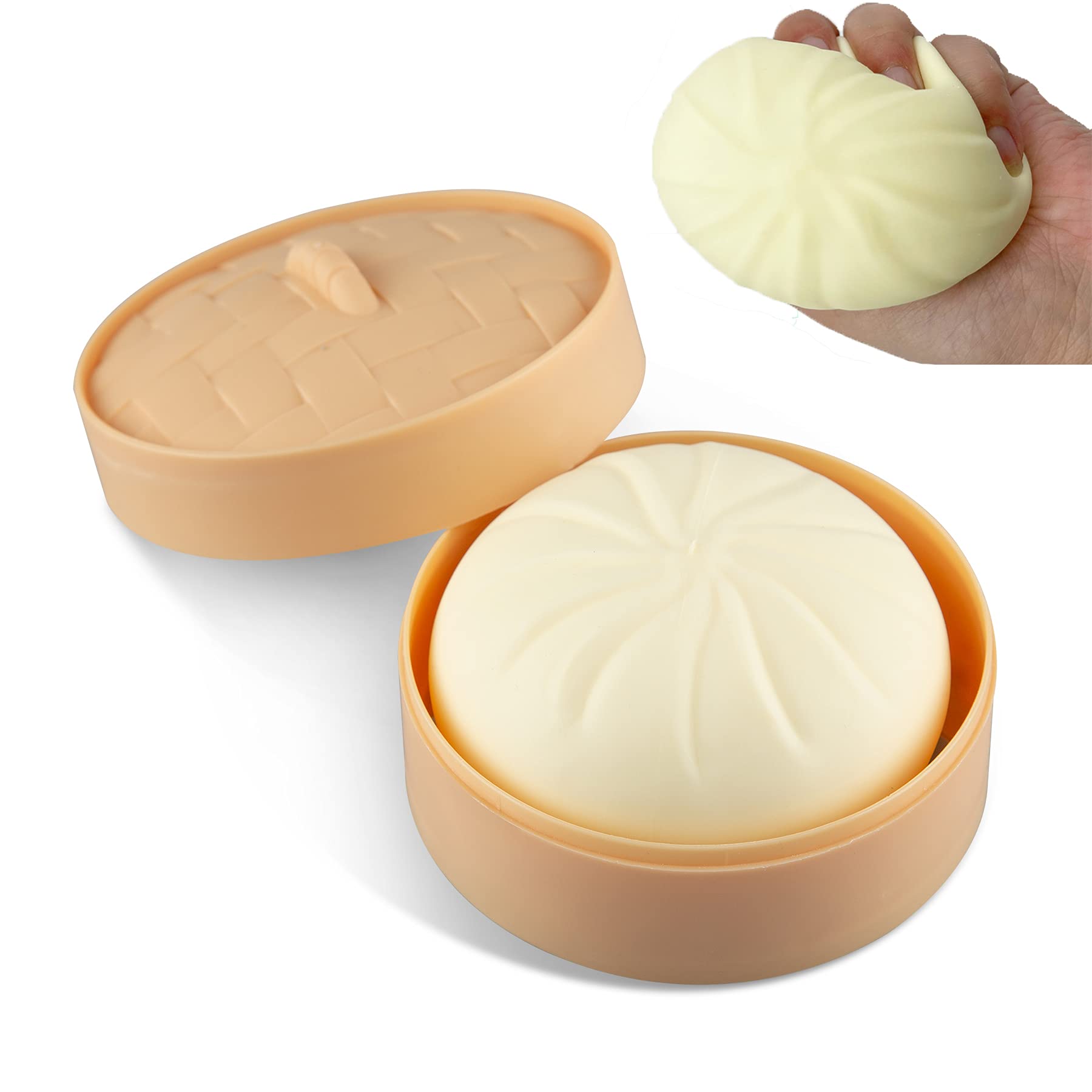 Holgosiu Dumpling Squishy Stress Ball - Sensory Fidget Toy for Anxiety Relief, ADHD & Stress - Soft Dough Squeeze Ball for Adults & Kids - Perfect for Office, Classroom & Home Relaxation