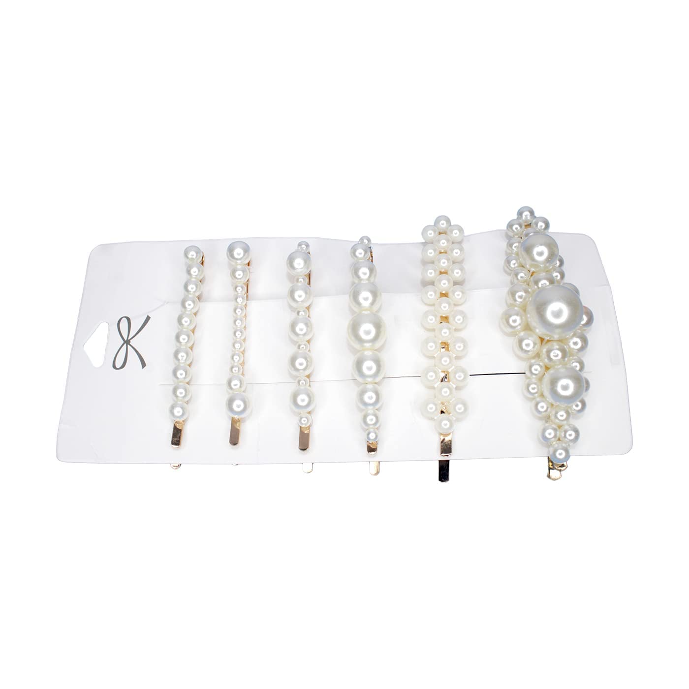 Boxo Pearl Hair Pins for Women and Girls - 6 Pack Elegant Hair Accessories for Parties, Weddings, and Everyday Styling