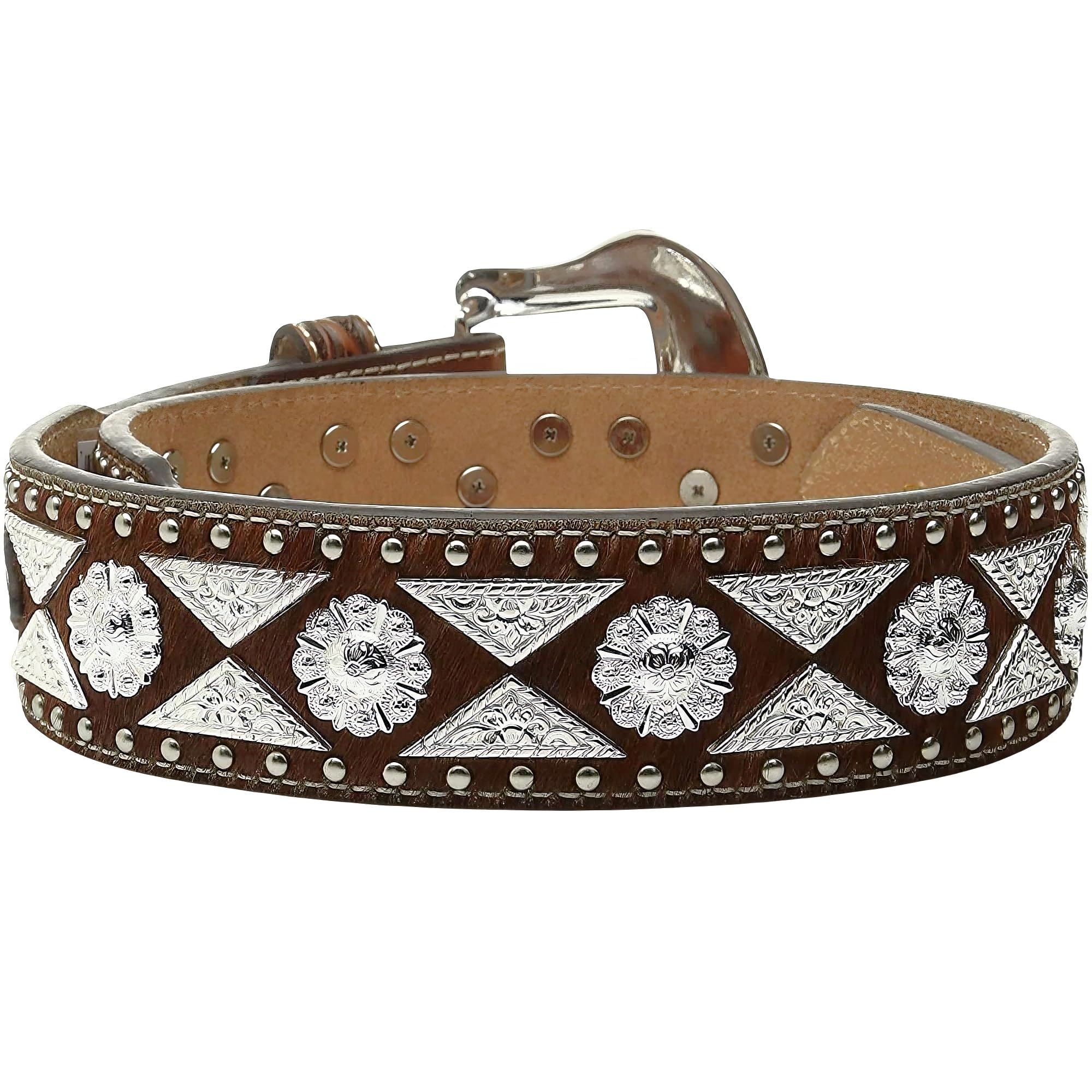 ARIAT Men's Tapered Super Concho Belt - Genuine Leather Western Belt for Cowboy Boots & Jeans | Durable Fashion Accessory for Rodeo, Ranch & Casual Wear