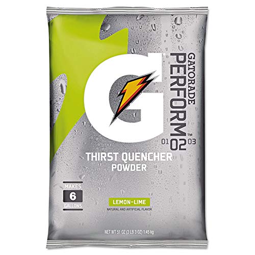 Gatorade 03967 Original Lemon-Lime Powdered Sports Drink Mix - 51oz (14 Packets per Carton) - Ideal for Hydration During Workouts, Sports & Outdoor Activities
