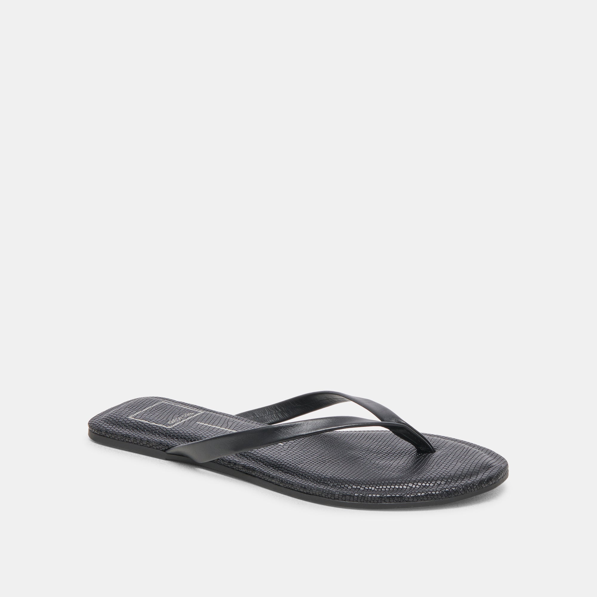LAYNEY Women's Black Leather Sandals - Comfortable & Stylish for Summer, Beach, and Casual Outings