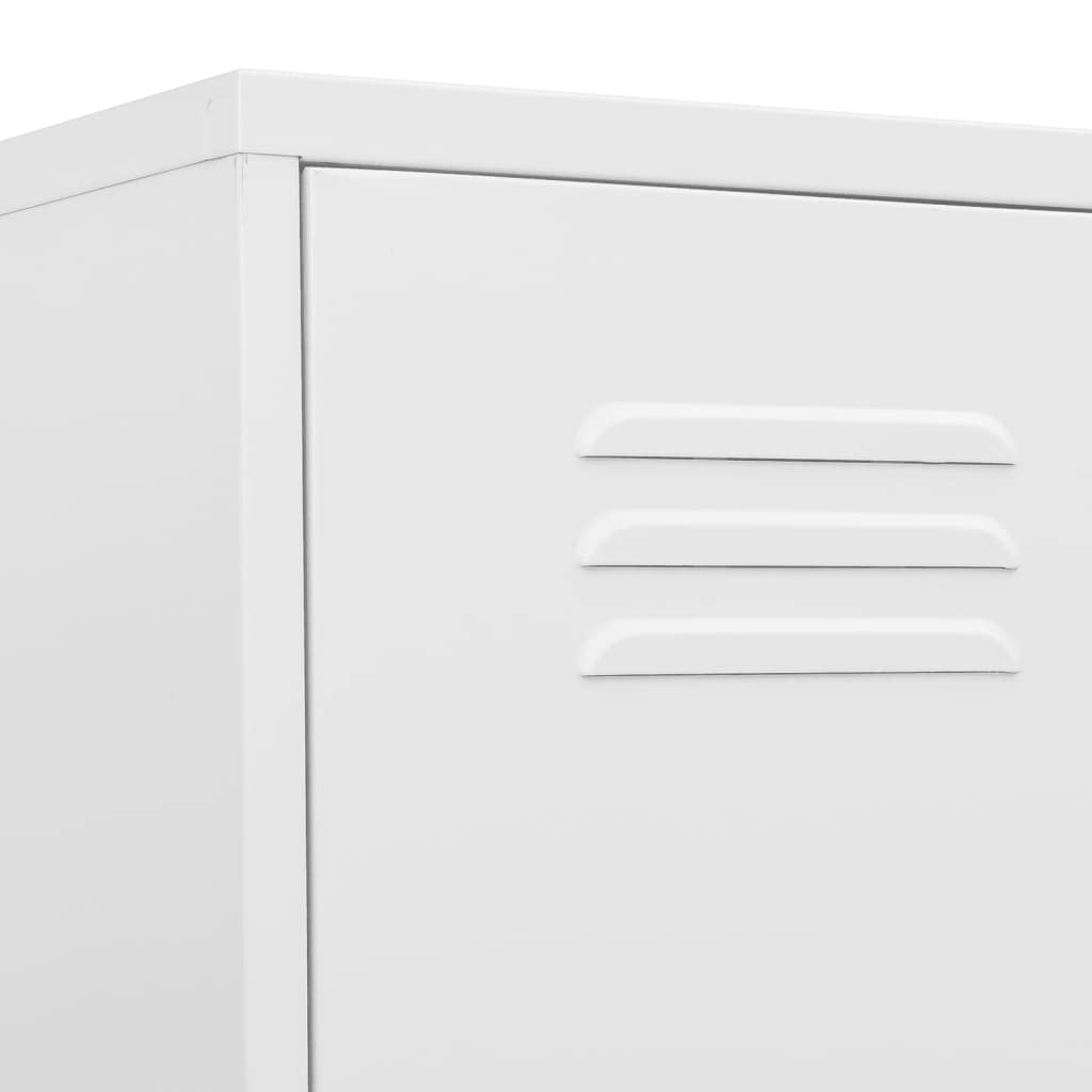 White Steel Freestanding Storage Cabinet - 13.8