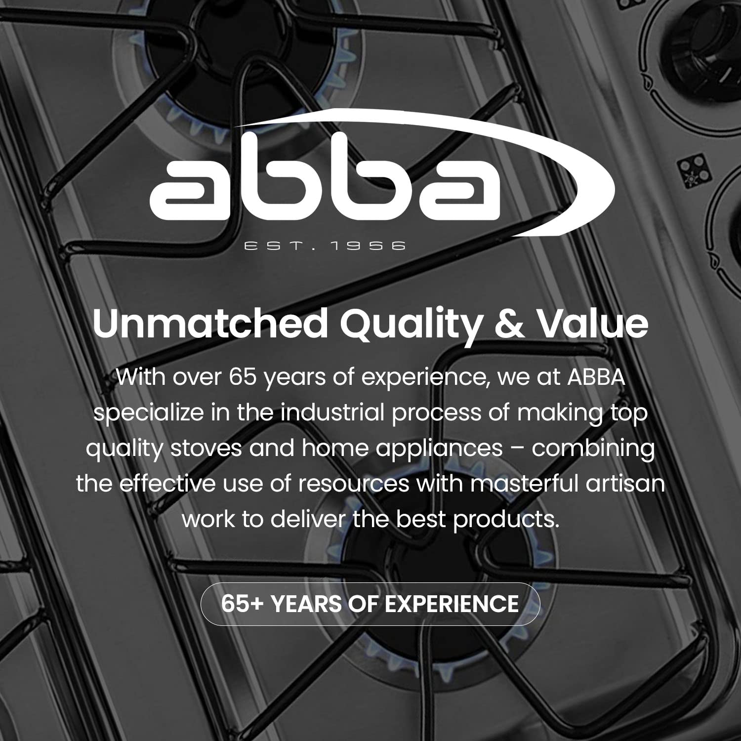 ABBA 24-Inch 4-Burner Gas Cooktop - Stainless Steel Tabletop with SABAF Aluminum Burners & Porcelain Surface | Anti-Spill Design, Easy Cleaning | Perfect for Home Kitchen, RV, Outdoor Cooking (24