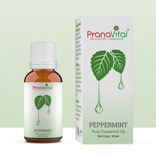PranaVital 100% Pure Peppermint Essential Oil - Natural Aromatherapy for Stress Relief & Headache Relief | Perfect for Diffusers, Massage & DIY Skincare