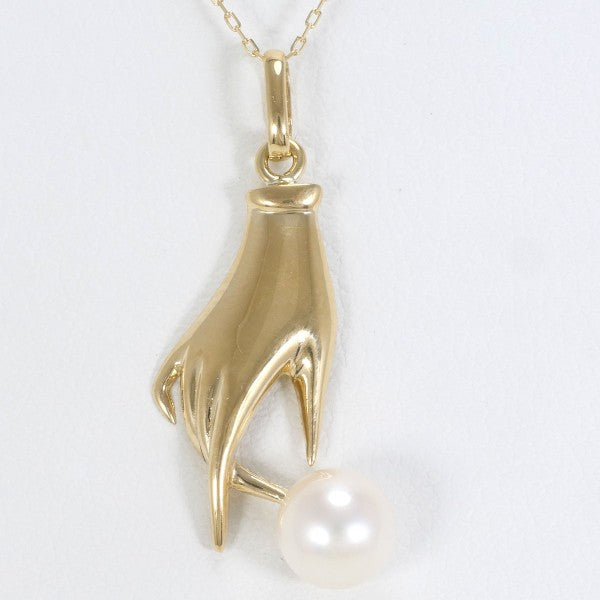 18K Yellow Gold Pearl Necklace for Women - Elegant Bridal Jewelry & Gift for Anniversary, Valentine's Day - Perfect for Weddings, Parties & Special Occasions
