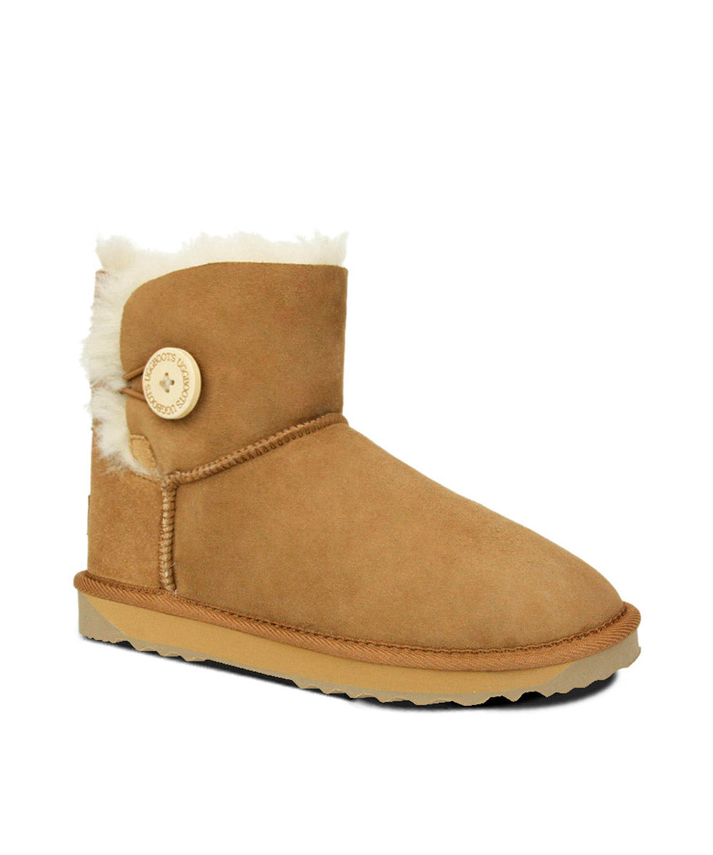 Premium UGG Mini Button Boots for Men - Cozy Winter Boots with Shearling Lining for Indoor & Outdoor Wear
