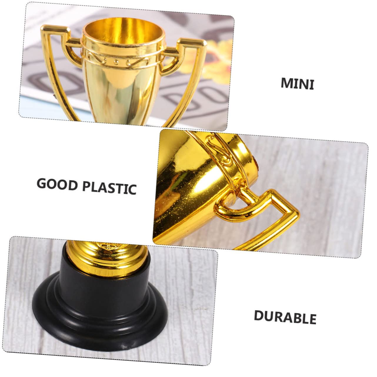 Yardwe 32-Piece Mini Trophy Awards Set for Kids - Small Plastic Trophies for Basketball, Football, Soccer & Sports - Perfect for Classroom Rewards, Party Favors & Christmas Gifts
