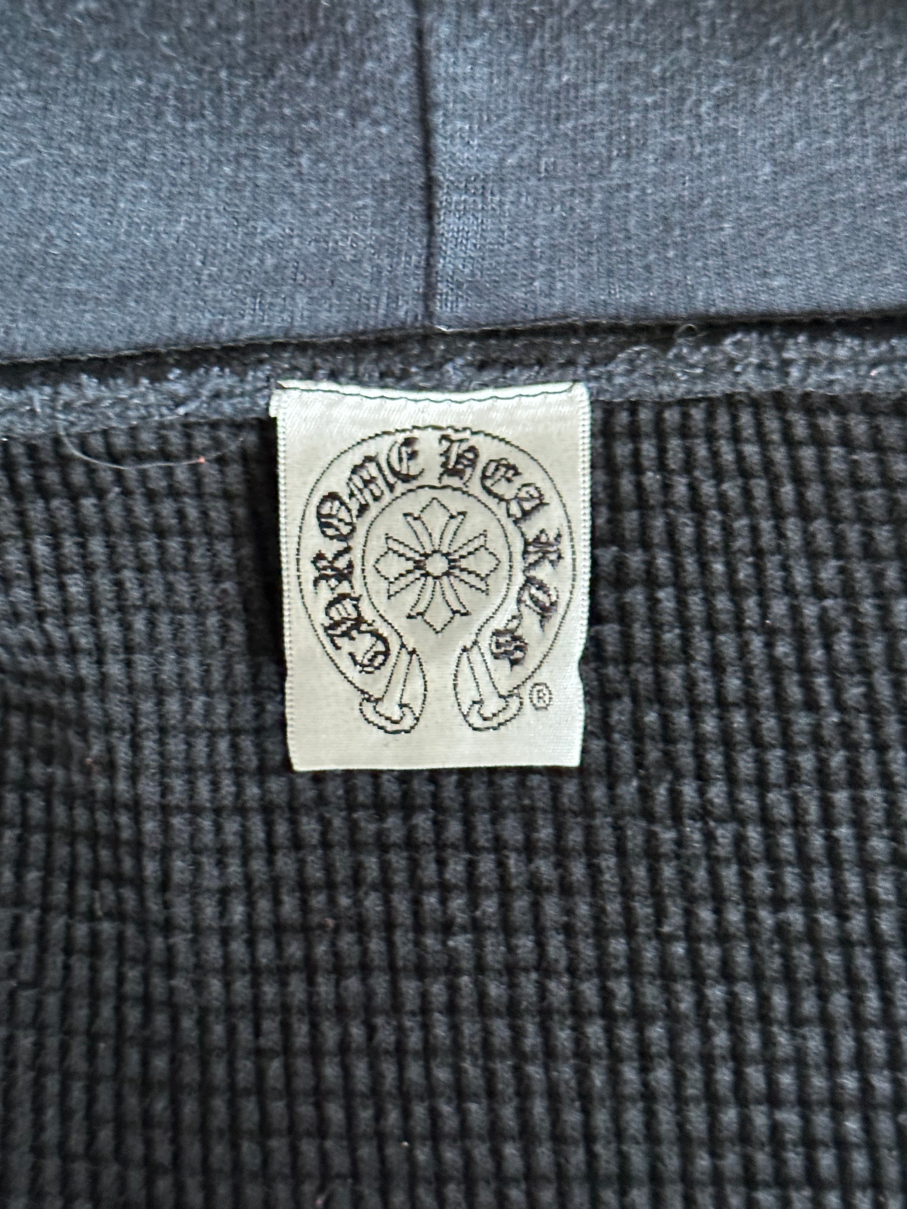 Chrome Hearts Black & White Thermal Horseshoe Logo Hoodie - Stylish Streetwear for Men & Women | Perfect for Casual Outfits, Winter Fashion & Urban Lifestyle