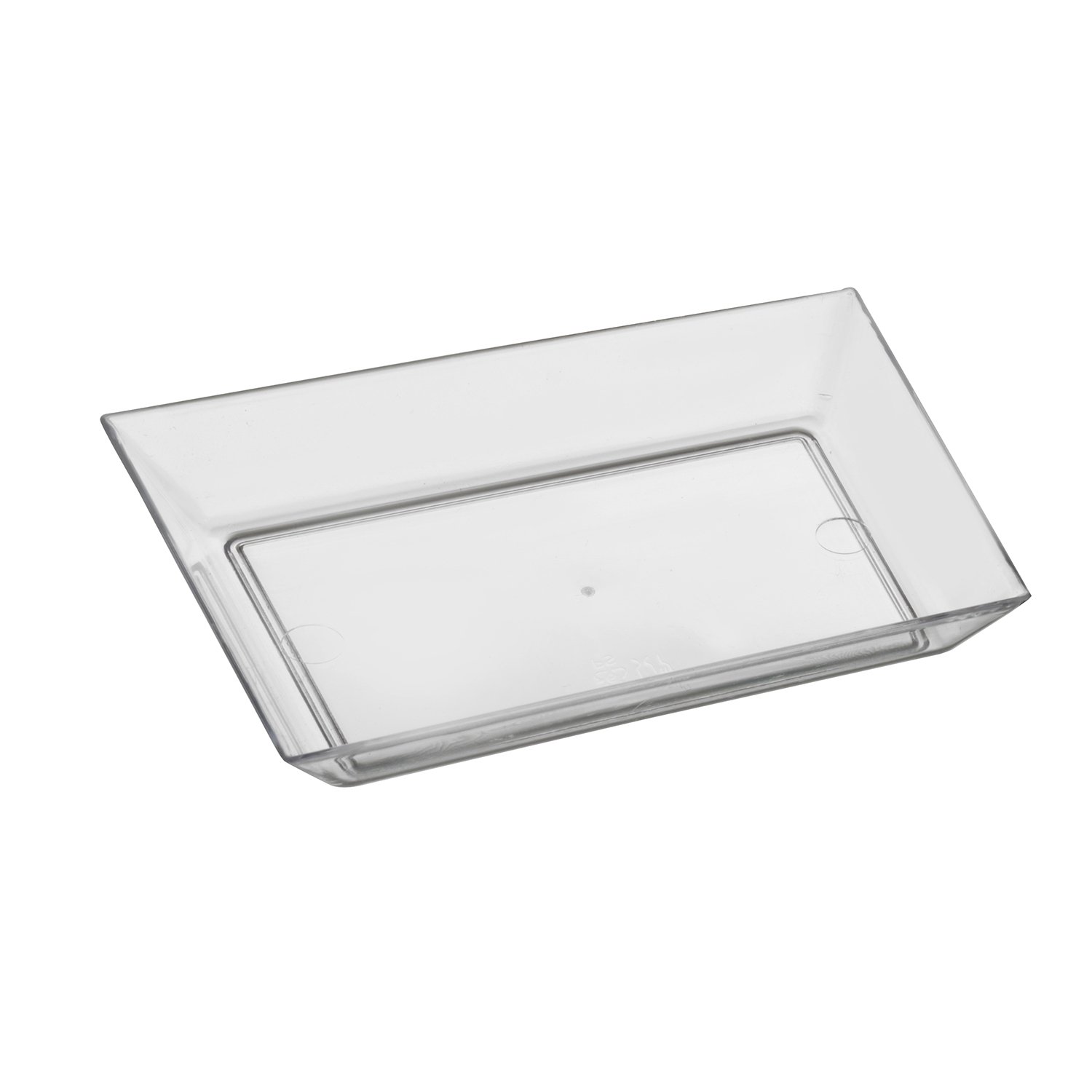 1440-Pack Clear Mini Hard Plastic Rectangular Dishes for Party Serving, Catering & Events – Durable Disposable Appetizer Trays