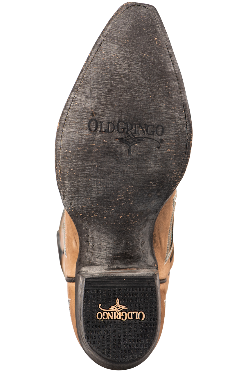 Old Gringo Women's Goat Leather Cowgirl Boots - Quioga Bone Western Style Ankle Boots for Country Dancing & Rodeo Events