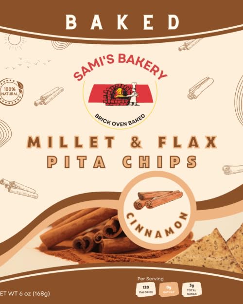 Organic Cinnamon Chips Millet & Flax Snacks - Bulk Case of 12 Bags | Healthy Gluten-Free Breakfast Cereal Topping for Yogurt, Smoothie Bowls & Baking