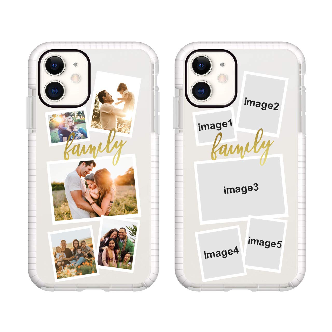 Custom iPhone 12 Mini Phone Case - Personalized Photo Collage Cover with Multi-Picture Design | Durable Impact Protective Case for Birthday, Christmas, Valentines Gifts for Her & Him | Perfect for Everyday Use, Travel Protection and Special Occasion Gifts - Uartify White Case