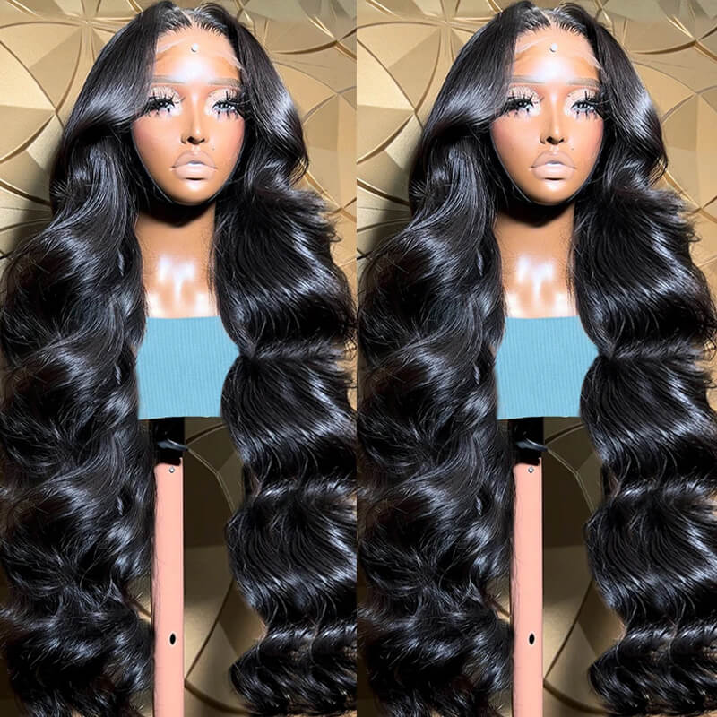 Eullair 4x4 HD Transparent Lace Closure Wig - 100% Human Hair Wigs for Women with All Textures (12