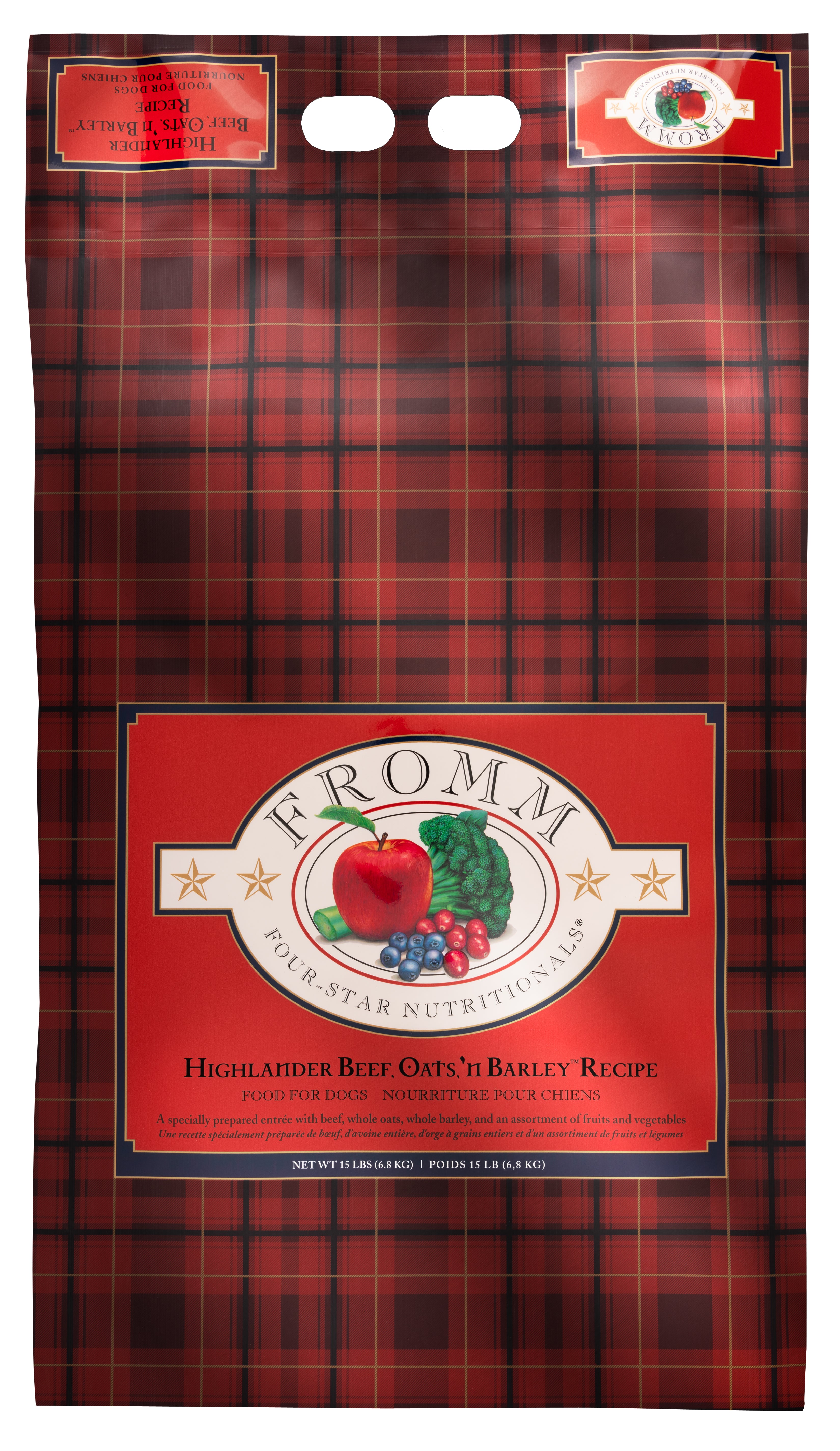 Fromm Four Star Grain-Free Dry Dog Food - Highlander Beef & Oats Recipe - Premium Nutrition for Active Dogs - Perfect for Outdoor Adventures & Training Rewards