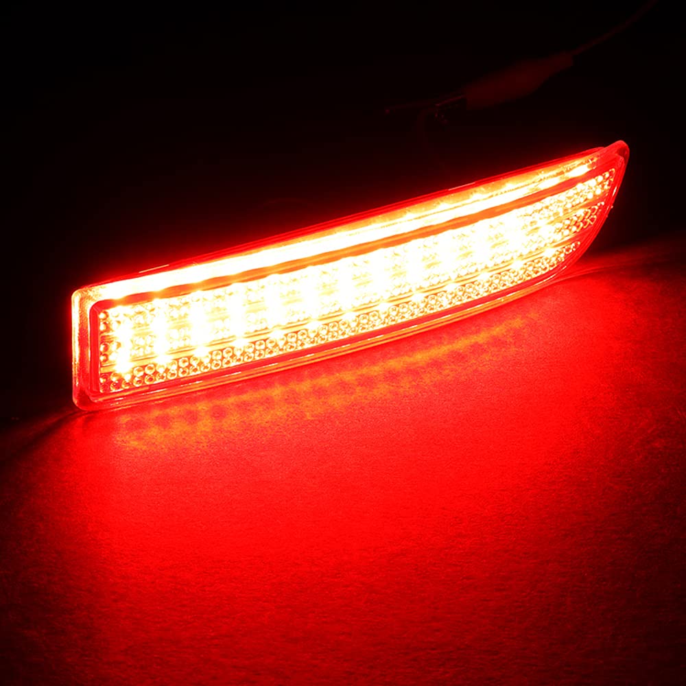 Smoked LED Bumper Reflector Lights for 2008-2014 Scion xD & 2006-2012 Toyota RAV4 - Tail/Brake Lights, Turn Signals & Rear Fog Lamps - Upgrade Your Vehicle's Style & Safety for Night Driving and Bad Weather Conditions