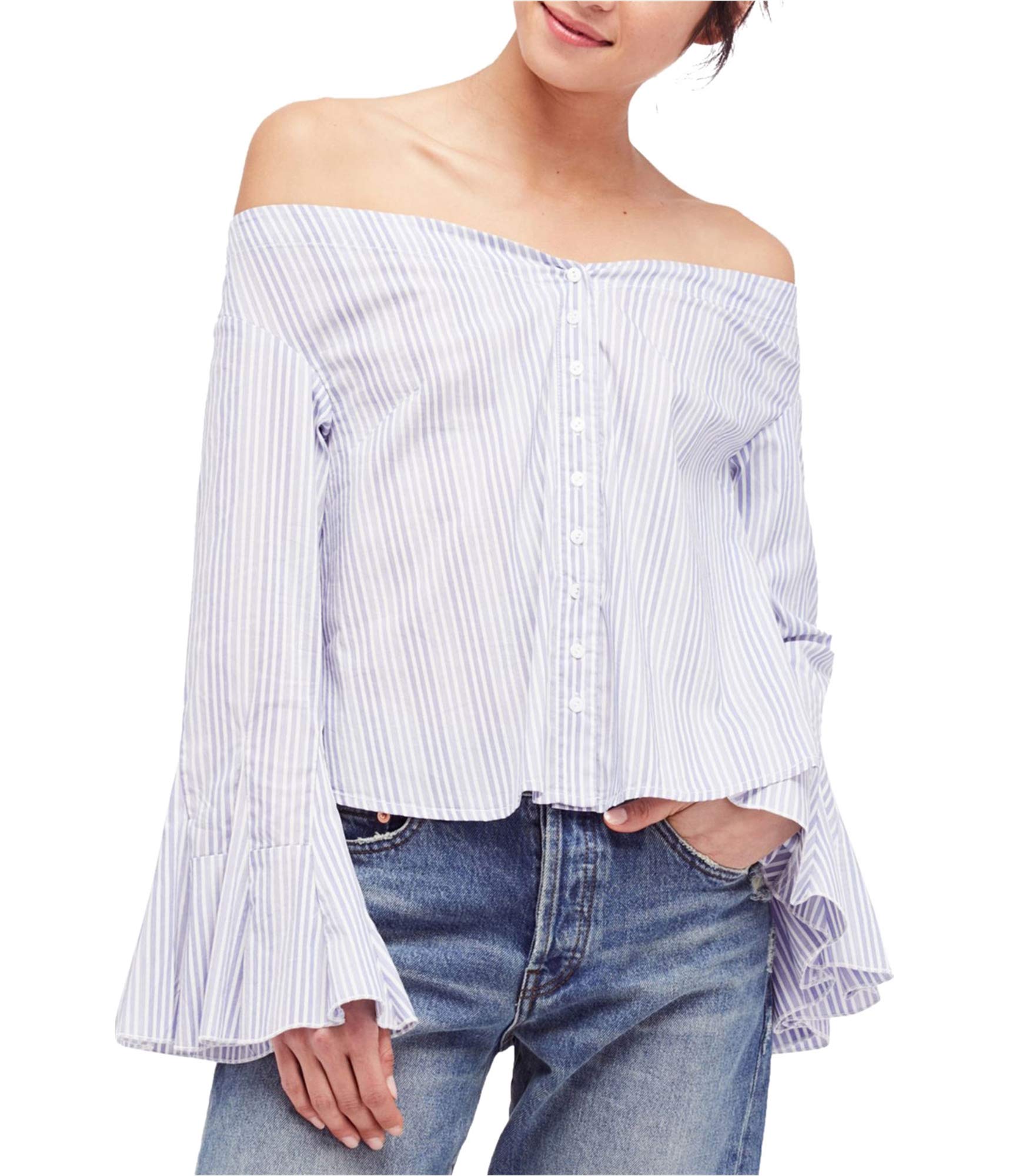 Free Women's Off The Shoulder Blouse - Casual & Elegant Solid Top for Summer, Date Night & Beach Outfits