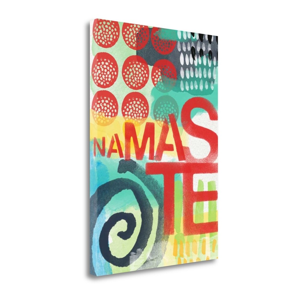 Abstract Namaste by Linda Woods - Fine Art Giclee Print on Gallery Wrap Canvas, Ready to Hang Wall Decor for Living Room, Bedroom & Office - Spiritual Yoga Inspired Artwork