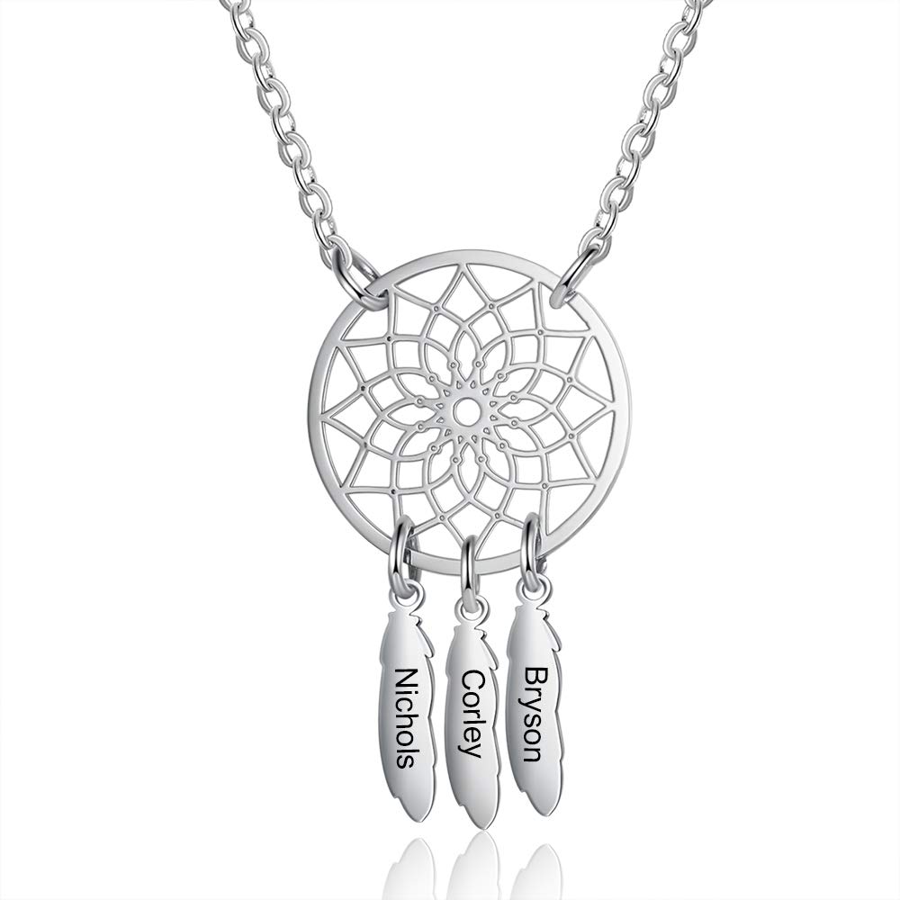 Personalized Mother Name Necklaces for Women - Custom Engraved Name Pendant Necklace for Mom, Grandma, Wife & Daughter | Perfect Gift for Birthday, Mother's Day & Anniversary | Elegant Jewelry for Everyday Wear & Special Occasions