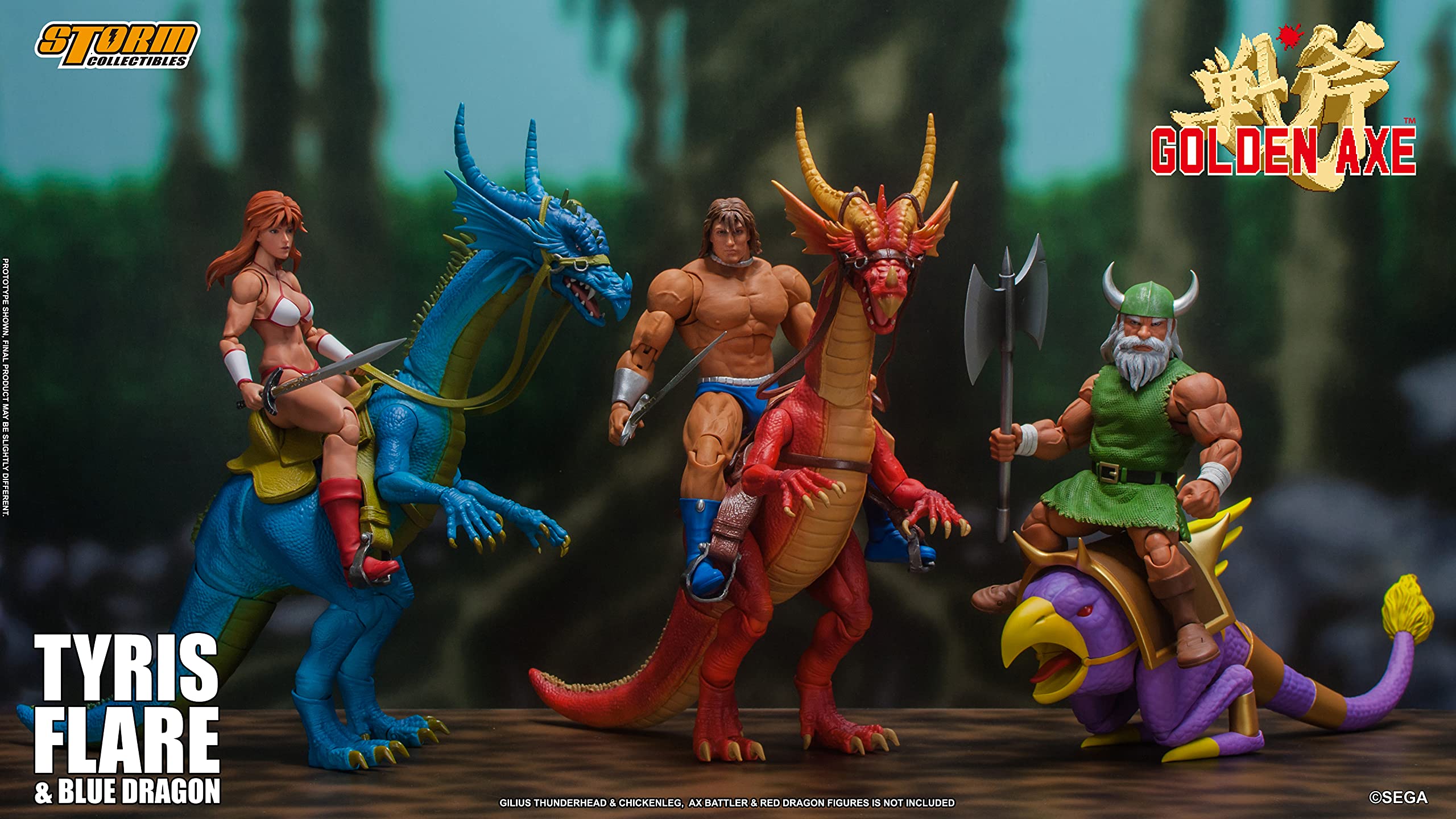 Storm Collectibles Golden Axe Tyris Flare & Blue Dragon 1/12 Scale Action Figure - Perfect for Collectors and Gaming Enthusiasts - Display for Home, Office, or Gaming Room Decor