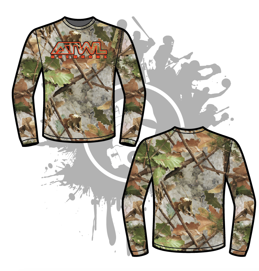 ATWL Outdoors Men's Full Dye Long Sleeve Jersey - Breathable Fishing & Hiking Shirt for Outdoor Adventures