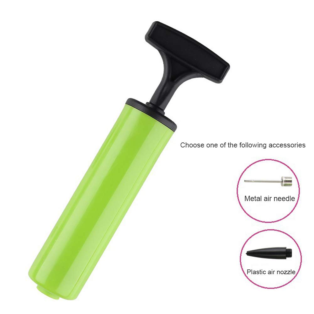 Handheld Air Pump for Football, Soccer Balls, Swimming Rings & Inflatable Toys - Portable Plastic Ball Pump with Needle Adapter | Durable Reusable Air Pump for Sports, Beach, Pool Parties & Outdoor Activities