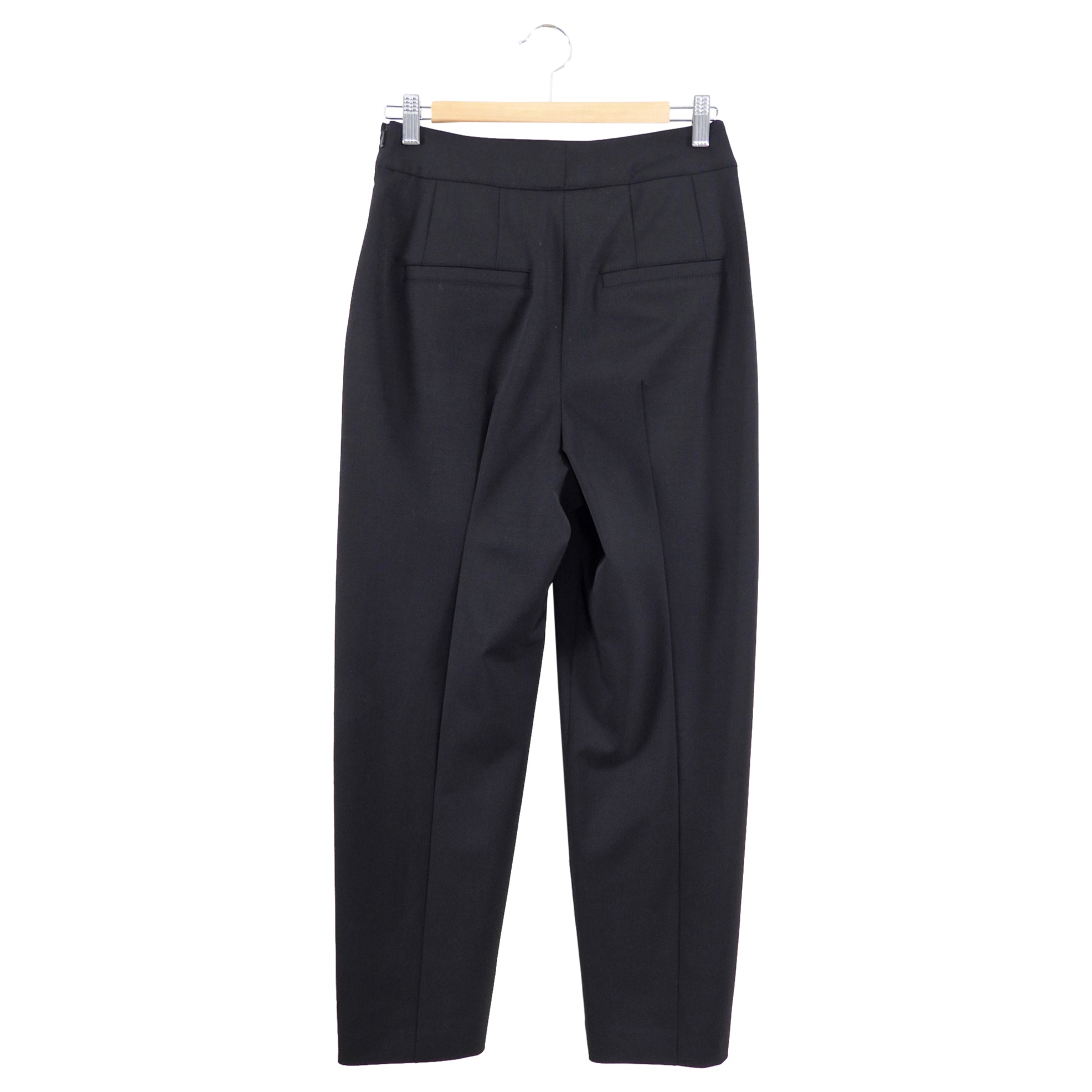 Brunello High Waist Asymmetrical Monili Design Black Women's Pants IT40 / US Size 4 - Perfect for Office Wear, Evening Events & Fashionable Outfits