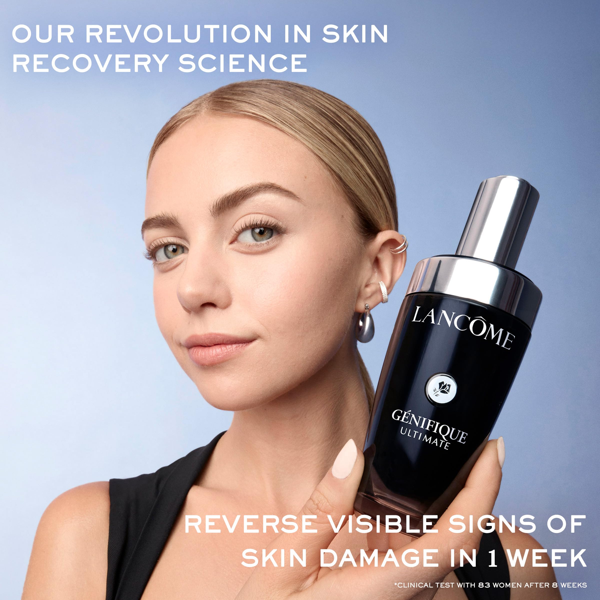 Lancôme Génifique Ultimate Dual Recovery Anti-Aging Face Serum with Beta Glucan & Hyaluronic Acid - Visibly Reduces Fine Lines, Improves Skin Texture & Evens Tone for Youthful Glow - Perfect for Nighttime Skincare Routine & Daily Moisturizing