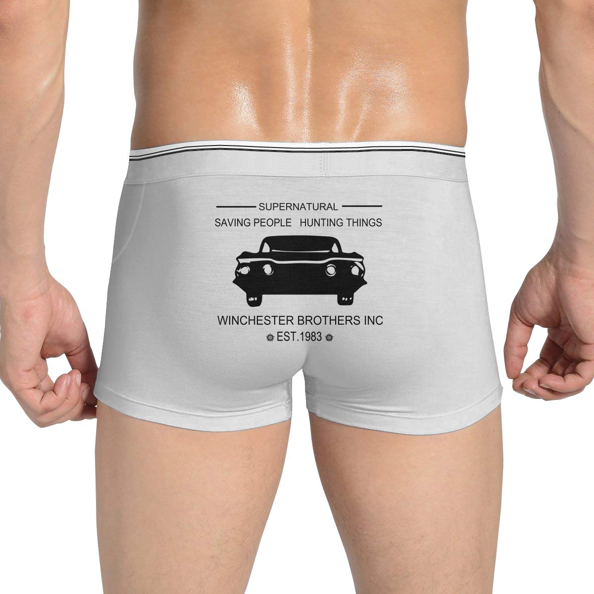 Supernatural Printed Men's Boxer Briefs - Soft & Comfortable Cotton Underwear for Everyday Wear, Sleep & Lounge | OPQRSTQ-O