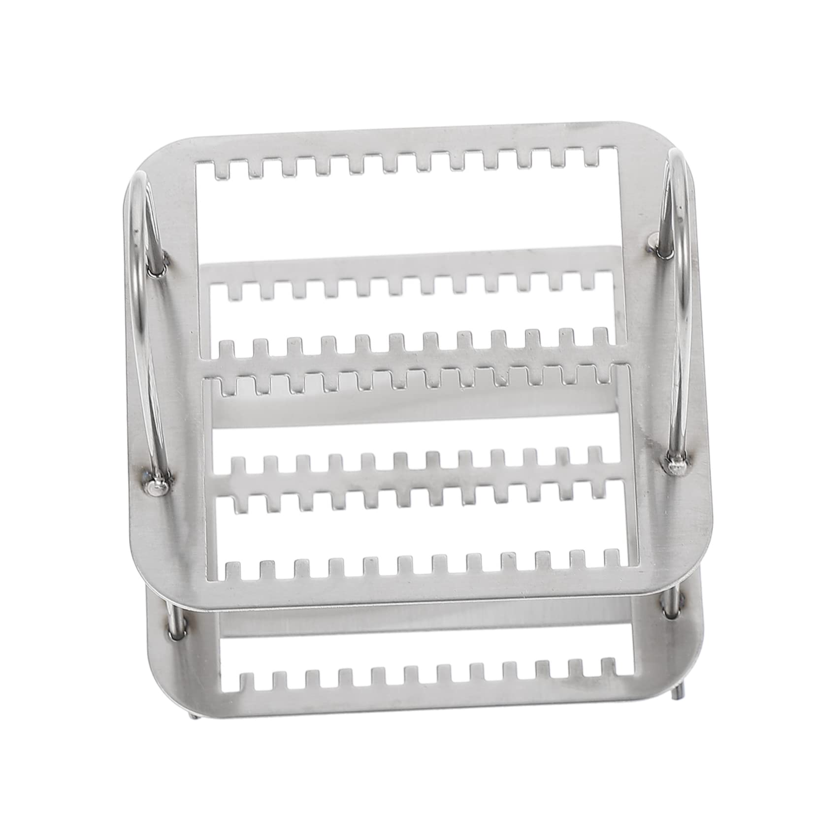 Stainless Steel Microscope Slides Holder - 26 Position Glass Slides Rack for Lab & Pathology (4 Pack) | Perfect for Tissue Staining, Sample Storage & Microscopy Analysis