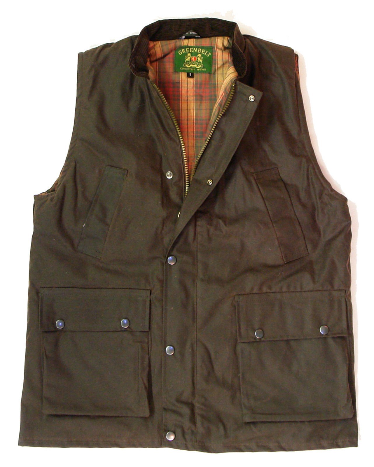 Mountain Pass Waxed Cotton Gilet - Men's Outdoor Body Warmer Vest for Fishing, Hunting, Shooting & Farming (Brown) | Water-Resistant Waistcoat Jacket for Cold Weather & Outdoor Activities