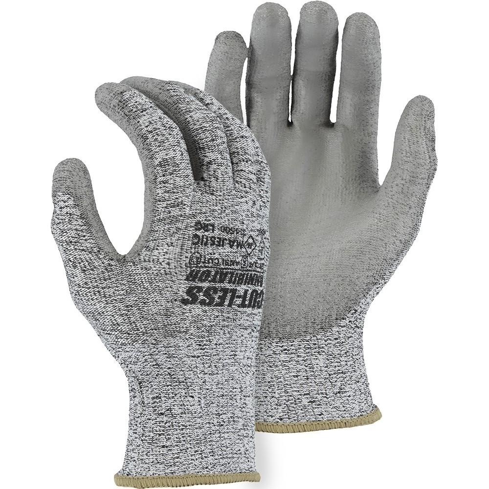 Cut Resistant Gloves - 12 Pairs, Polyurethane Palm Dip, Light Cut Protection for Kitchen, Gardening & DIY - Majestic Cut Less Annihilator Blend Work Gloves