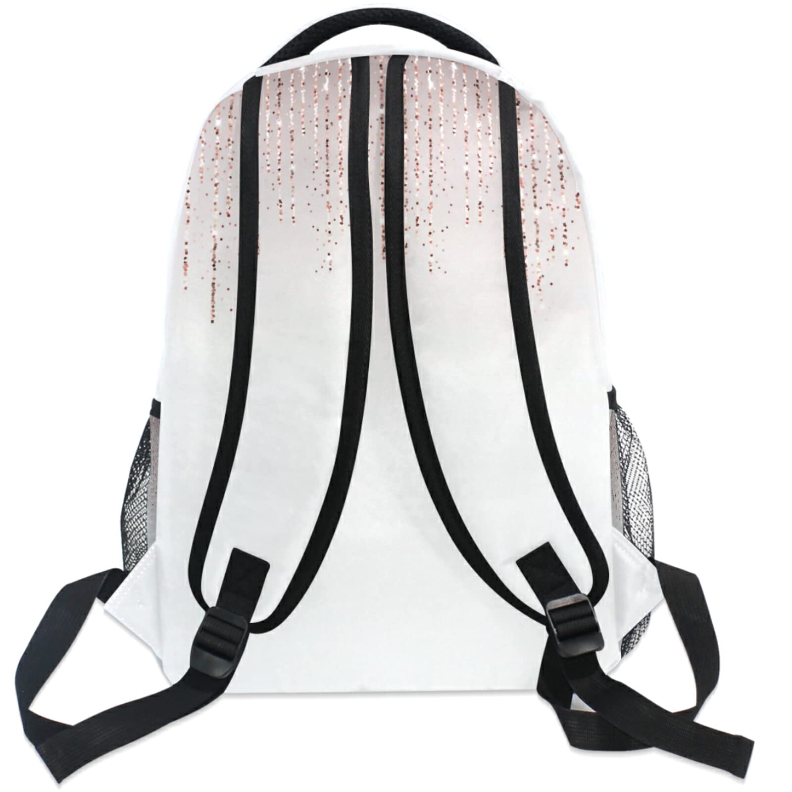 Pfrewn Rose Glitter Backpack for Girls, Teens & Women - Sparkling School Bookbag with Shimmer Design - Perfect for School, College, Travel & Everyday Use