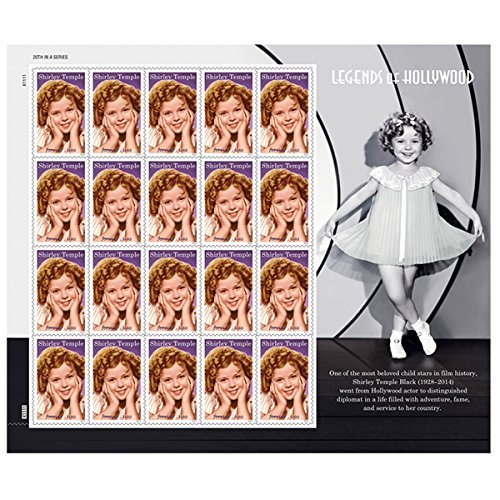 USPS Shirley Temple Forever Stamps Collection - Set of 20 Commemorative Postage Stamps for Mailing, Collecting & Gift Giving