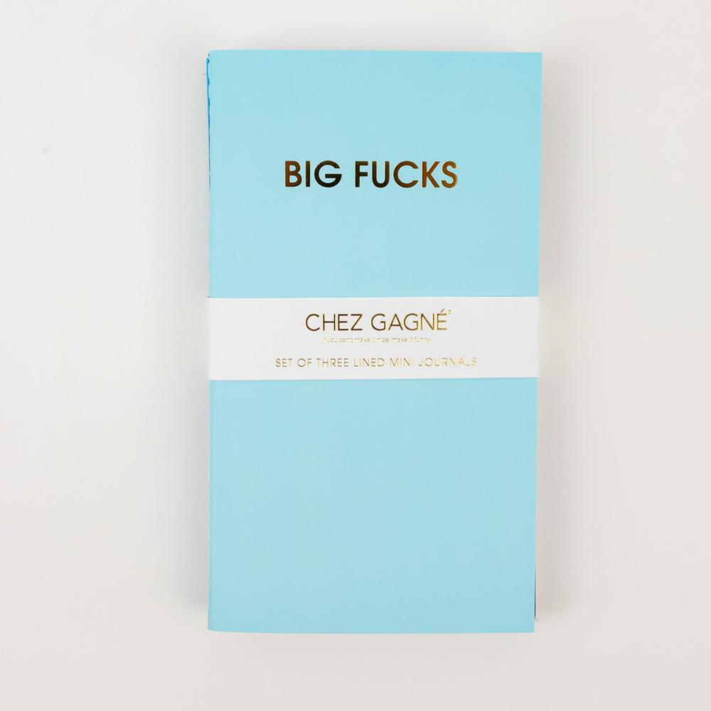Chez Gagné All The F*cks Mini Journal Set of 3 - Funny Swear Word Notebooks for Stress Relief, Creative Writing & Daily Planner - Perfect for Office, Home & Gift Giving