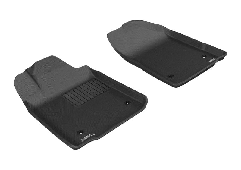 3D MAXpider Custom Fit Floor Mats for 2007-2012 Lexus ES - Kagu Series 1st Row All-Weather Protection (Black) | Perfect for Daily Commute & Road Trips