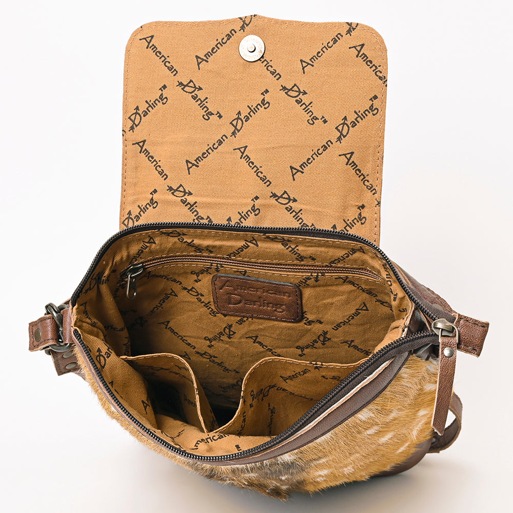 Genuine Leather Women's Western Handbag Purse by American Darling - Stylish Cowhide Shoulder Bag for Casual Outings & Country Events